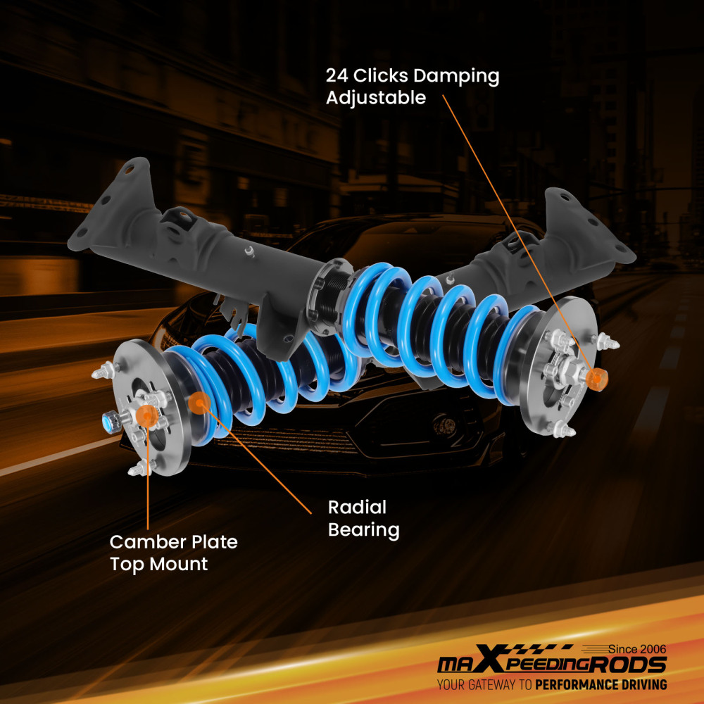 Amortisseurs Combines Filetes compatible pour BMW Série 3 E36 Berline Coupe 316i 318i