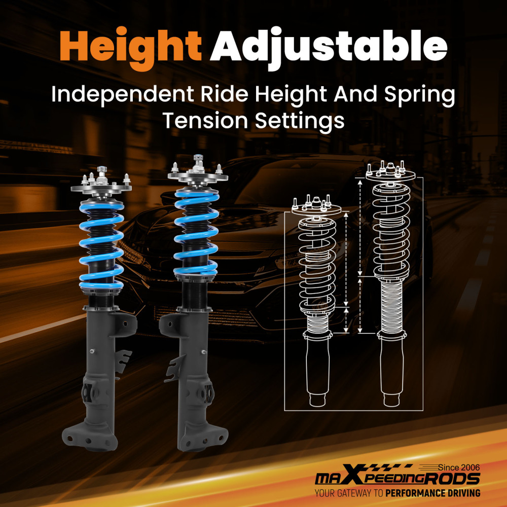 Amortisseurs Combines Filetes compatible pour BMW Série 3 E36 Berline Coupe 316i 318i