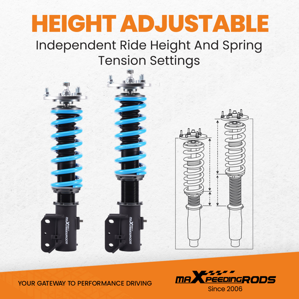 T6 Coilovers Suspension compatible for Mitsubishi Lancer Evolution X CZ4A 2008-2016 2.0