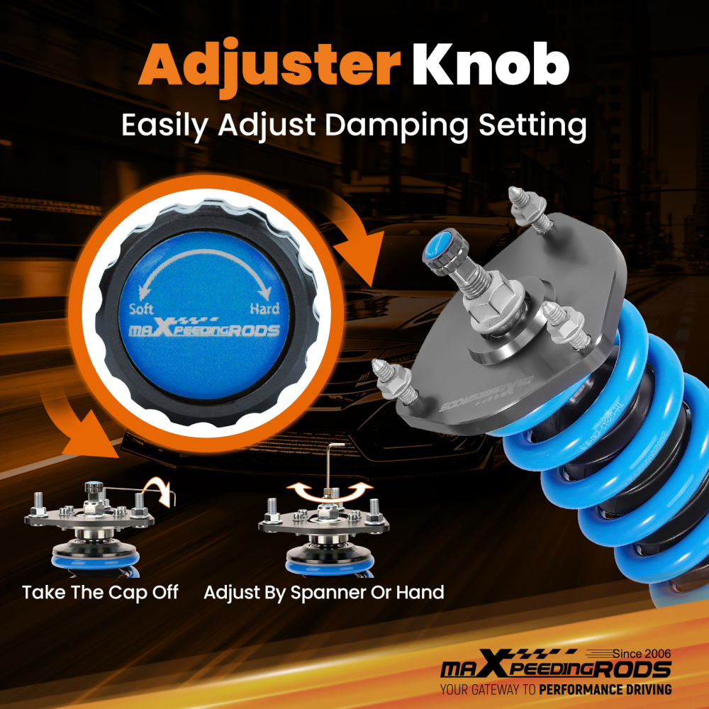 24 Way Damper Coilovers Lowering Kit compatible for Infiniti Q60/Q40 Coupe RWD V36 2014-15