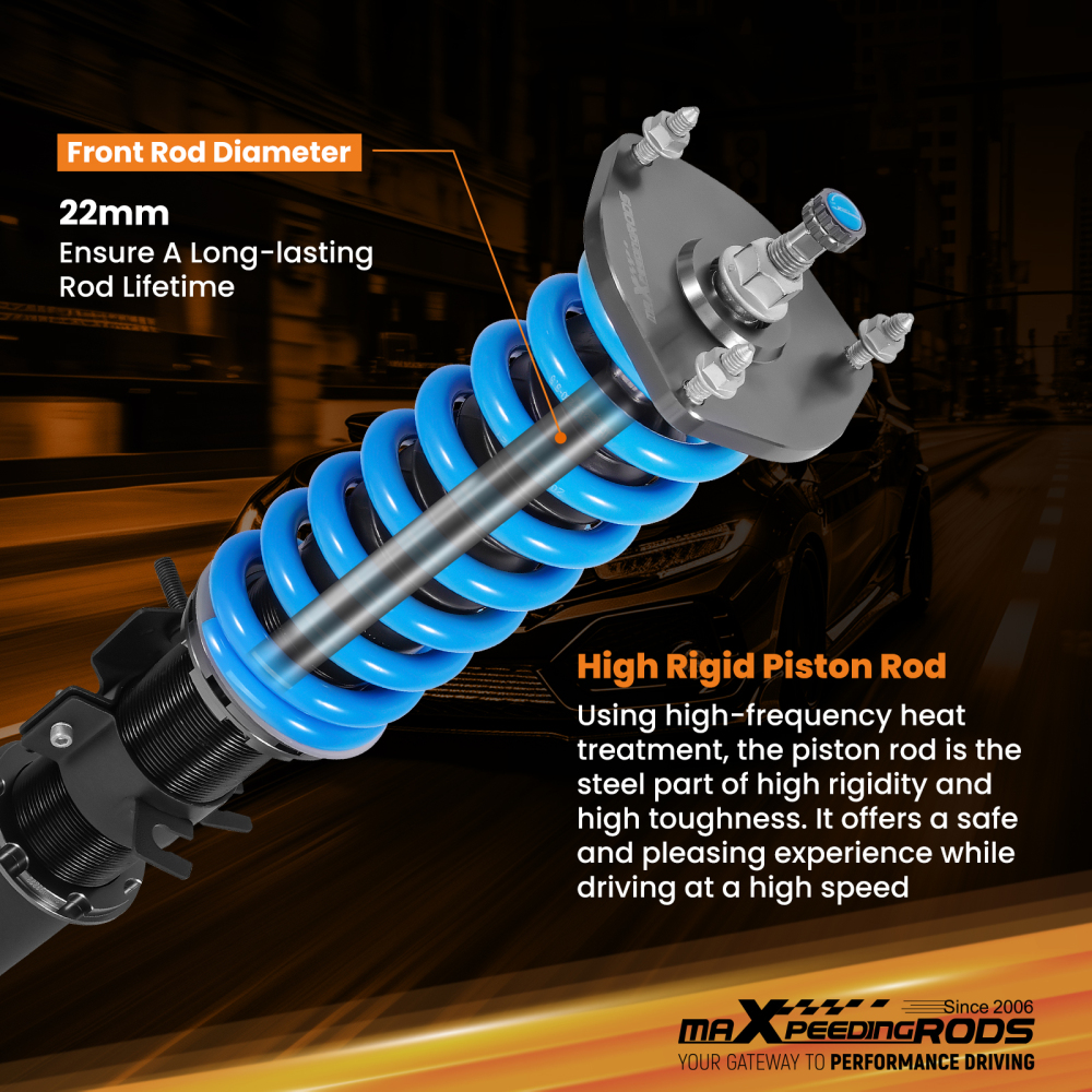 24 Way Damper Coilovers Lowering Kit compatible for Infiniti Q60/Q40 Coupe RWD V36 2014-15