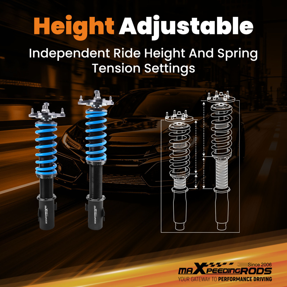 MaXpeedingrods T6 Coilovers Suspension Lowering Kit compatible for Subaru Legacy 1993–1999