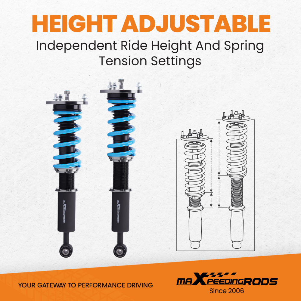 Maxpeedingrods T6 Coilovers 24 Way Damper compatible for Lexus LS400 (UCF20) 1995-2000