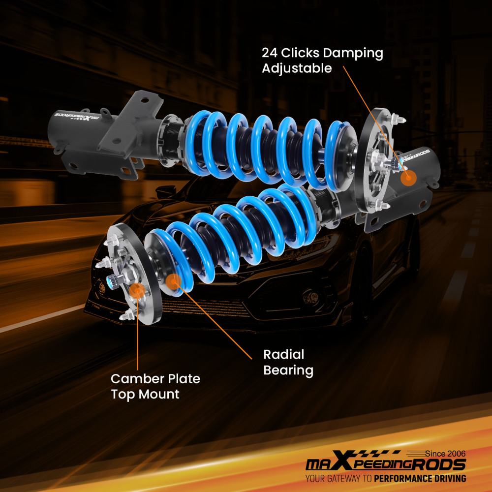 MaXpeedingrods COT6 Damper Coilovers Suspension Kit compatible for Ford Mustang 2005-2014