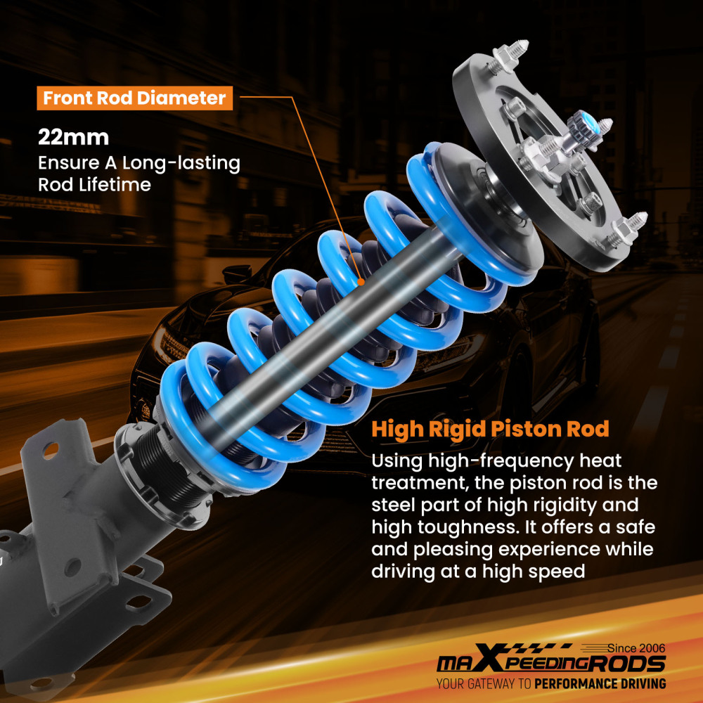 Coilover Compatible para Ford Mustang 2005 - 2014 Muelles ajustables en altura