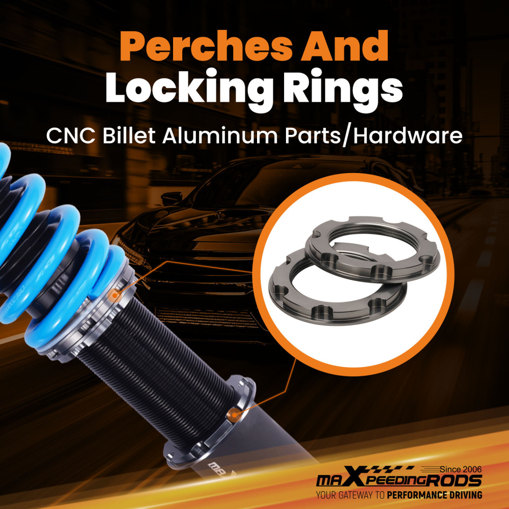 24-Step Damper Adjustable Coilover Suspension Springs Kit compatible for Acura NSX 91-05