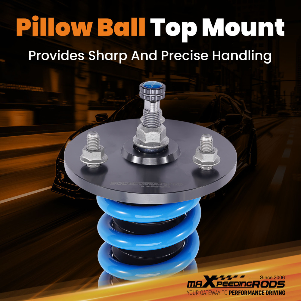 24-Step Damper Adjustable Coilover Suspension Springs Kit compatible for Acura NSX 91-05