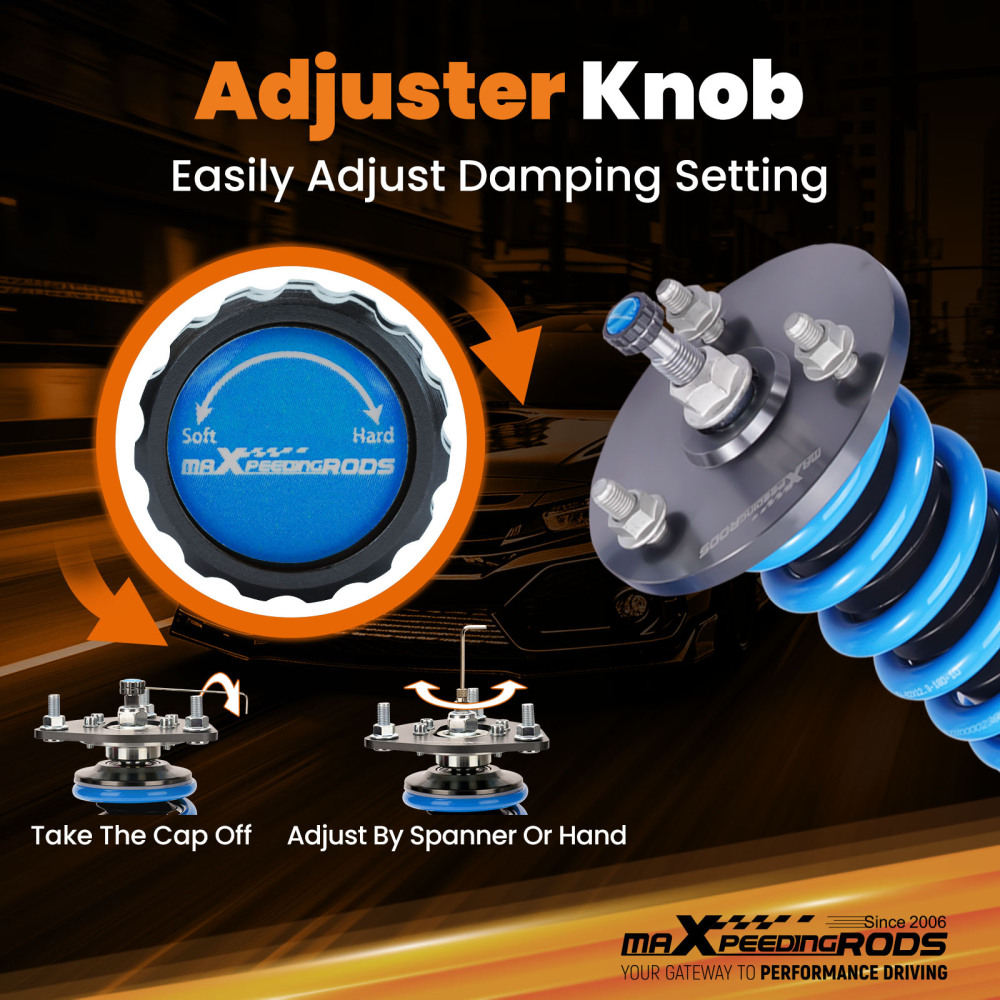 24-Step Damper Adjustable Coilover Suspension Springs Kit compatible for Acura NSX 91-05