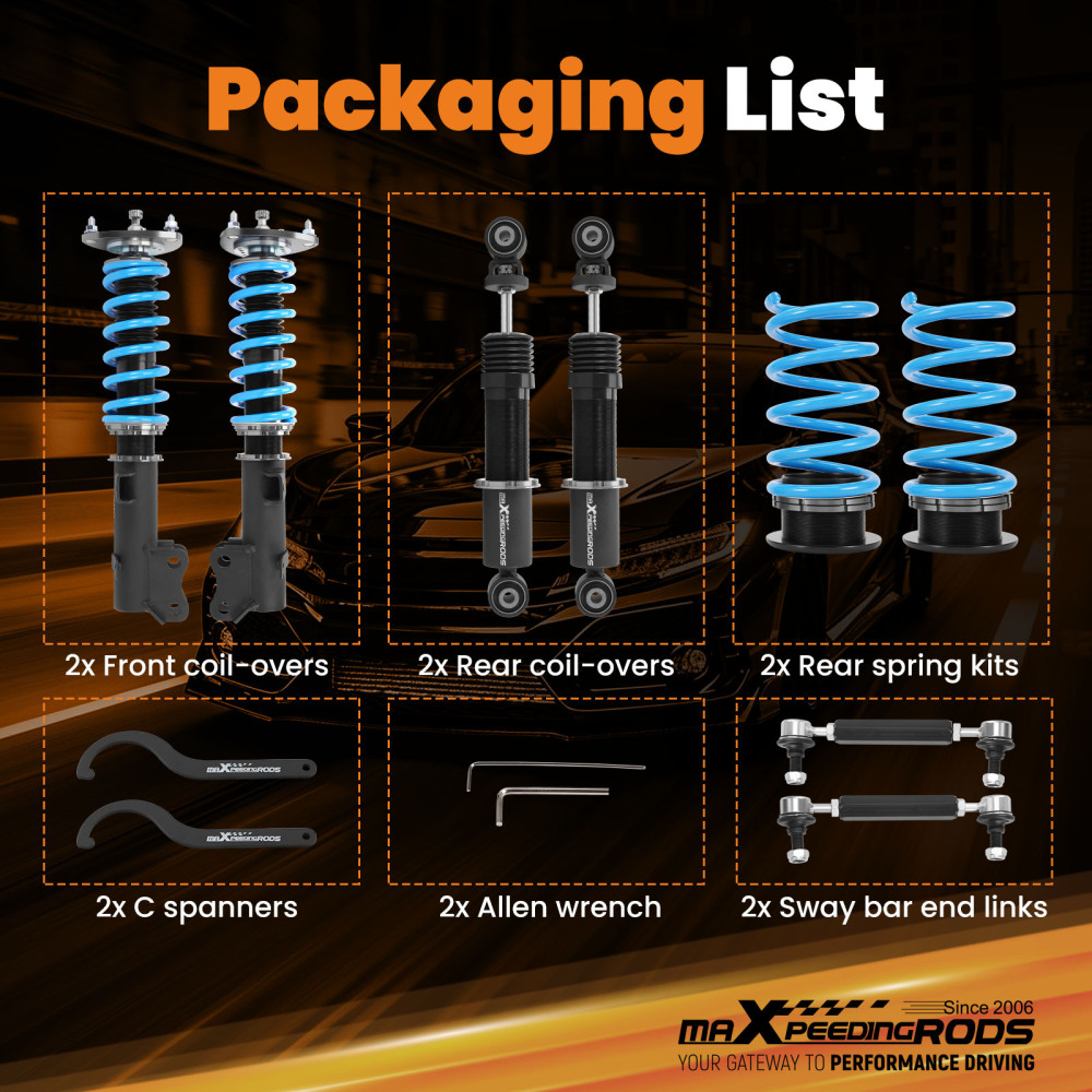MaXpeedingrods T6 Coilovers Lowering Suspension Kits compatible for Honda Odyssey 99-04