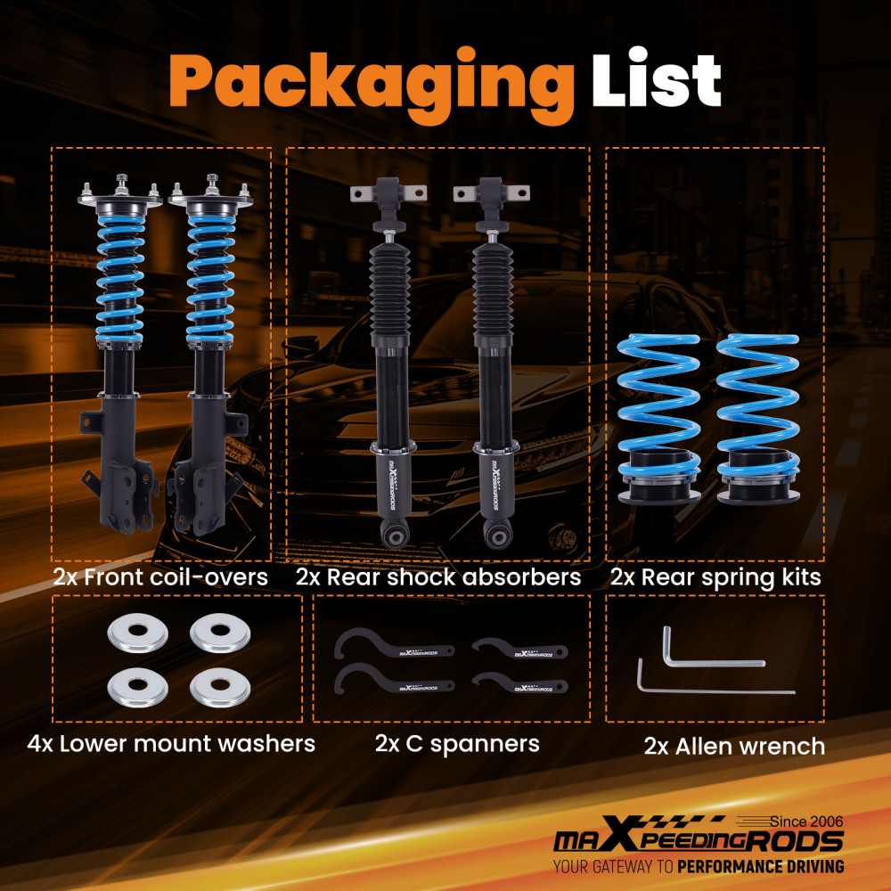 MaXpeedingrods Coilover 24 Way Damper compatible for Honda Odyssey RL3/RL4 2005-2010