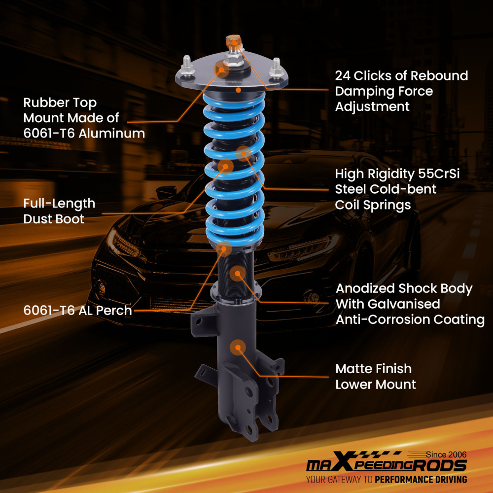 MaXpeedingrods Coilover 24 Way Damper compatible for Honda Odyssey RL3/RL4 2005-2010