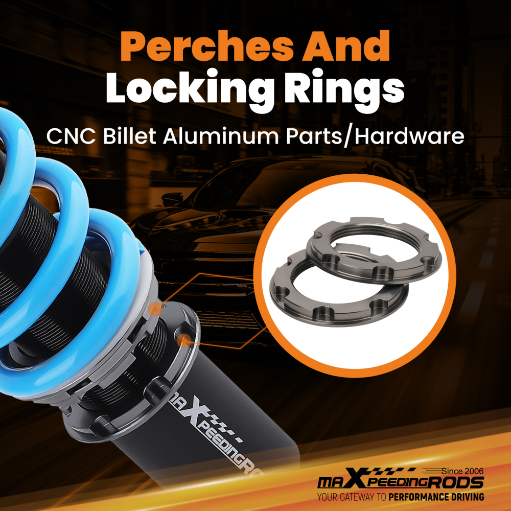 MaXpeedingrods 24-Step Adjustable Coilover Suspension compatible for Honda Prelude 88-91