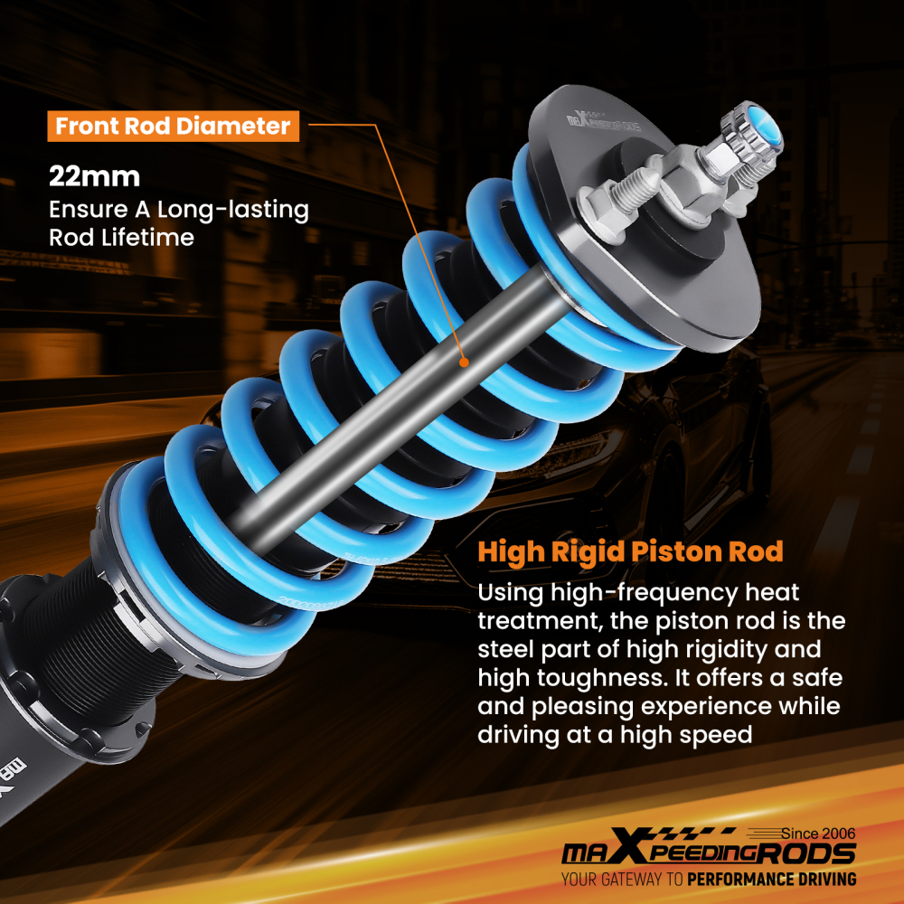 MaXpeedingrods 24-Step Adjustable Coilover Suspension compatible for Honda Prelude 88-91