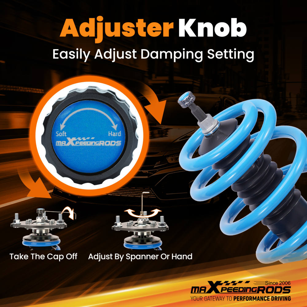MaXpeedingrods Coilover 24 Ways Damper compatible for Volvo S60 2011-18 S80 2007-16 compatible for FWD AWD