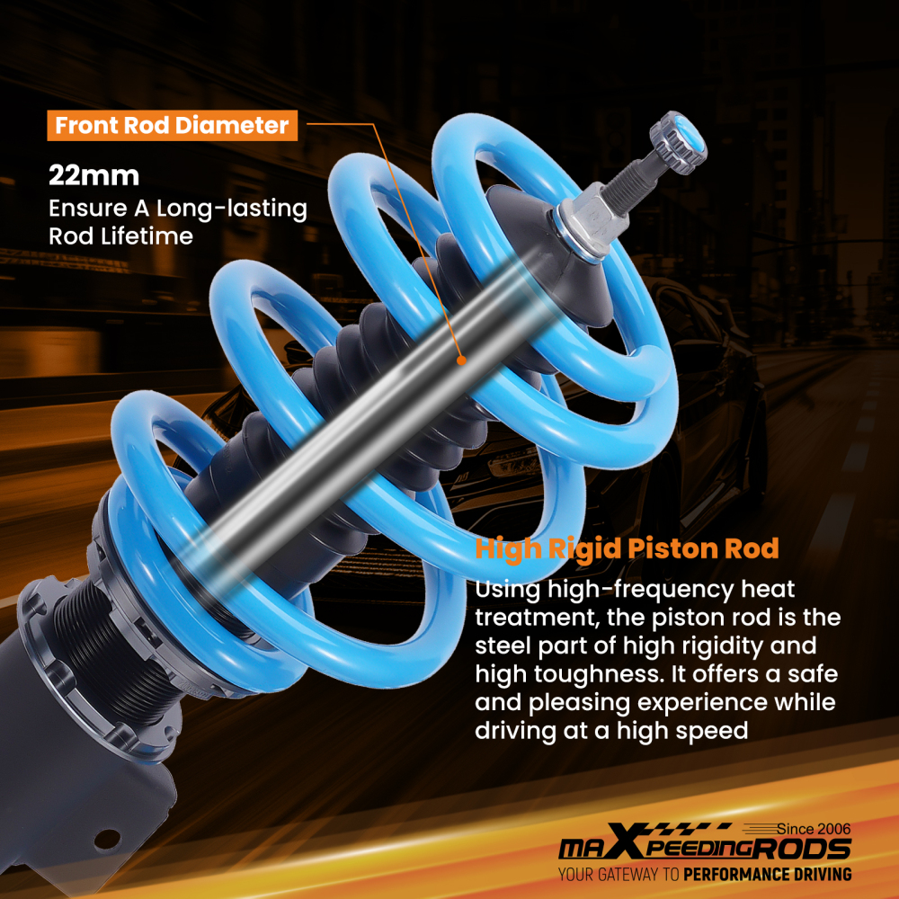 MaXpeedingrods Coilover 24 Ways Damper compatible for Volvo S60 2011-18 S80 2007-16 compatible for FWD AWD