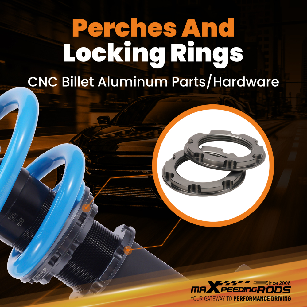 MaXpeedingrods Coilover 24 Ways Damper compatible for Volvo S60 2011-18 S80 2007-16 compatible for FWD AWD