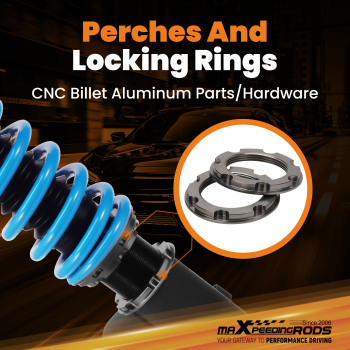 MaXpeedingrods T6 Coilovers 24 Step Shocks Struts Kit compatible for Hyundai Sonata 2011-14