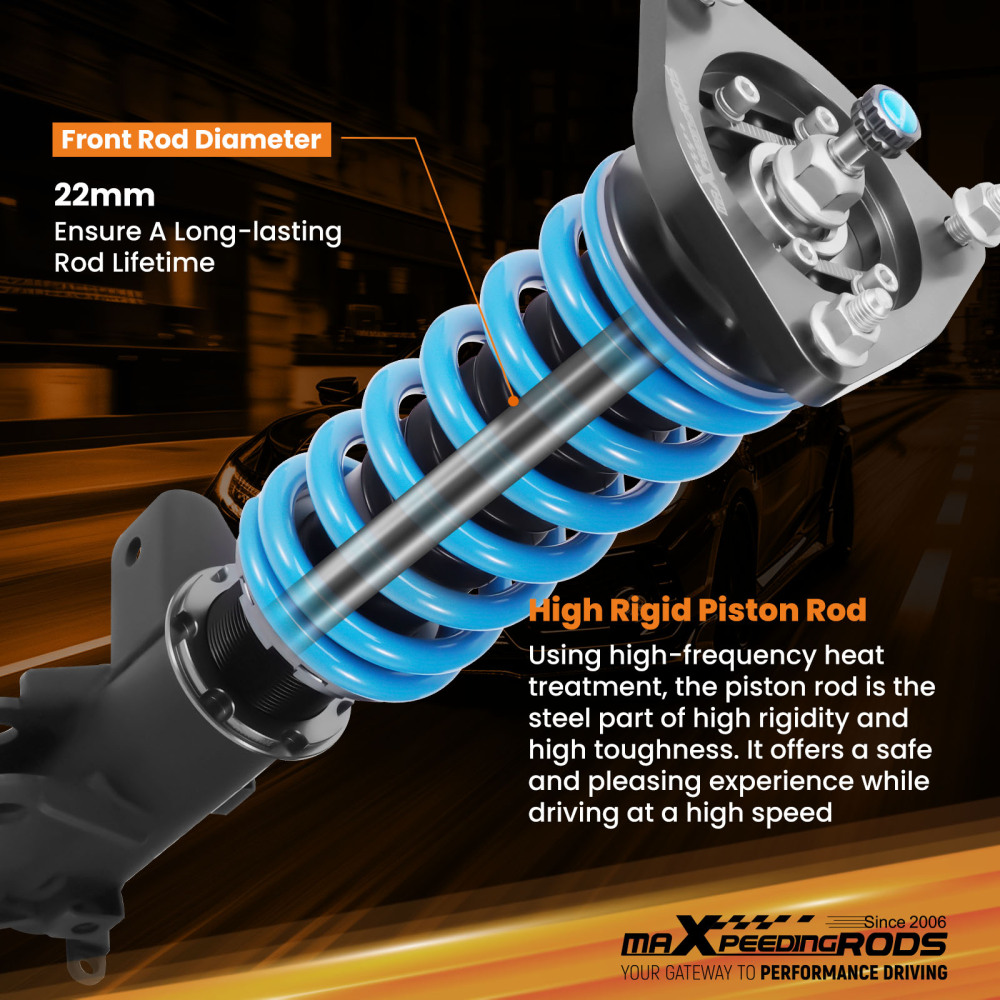 MaXpeedingrods T6 Coilovers 24 Step Shocks Struts Kit compatible for Hyundai Sonata 2011-14