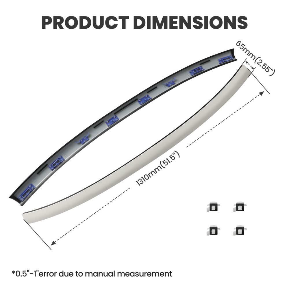 Windshield Upper Reveal Moldingfor compatible for Toyota FJ Cruiser 4.0L V6 2007-2014