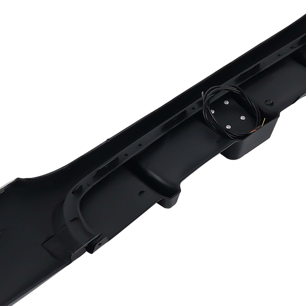 Rear Valance Diffuser Splitter W/ LED Black compatible for BMW 3 Series E90 E91 M Sport