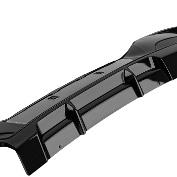 Rear Diffuser Dual Exhaust compatible for BMW 1 Series F20 F21 11-14 15 Pre-LCI Gloss Black