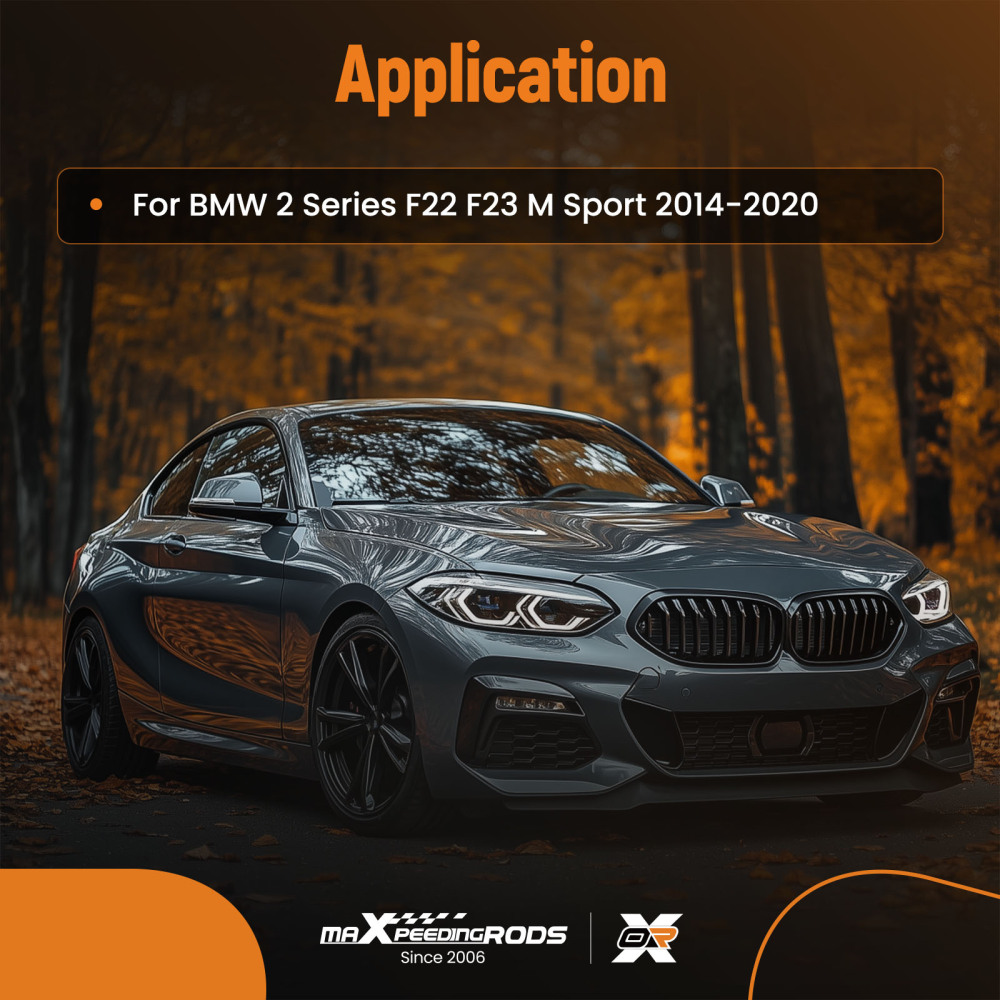 Black Rear Diffuser Lip compatible for BMW F22 F23 2-Series M Package 2014-2020