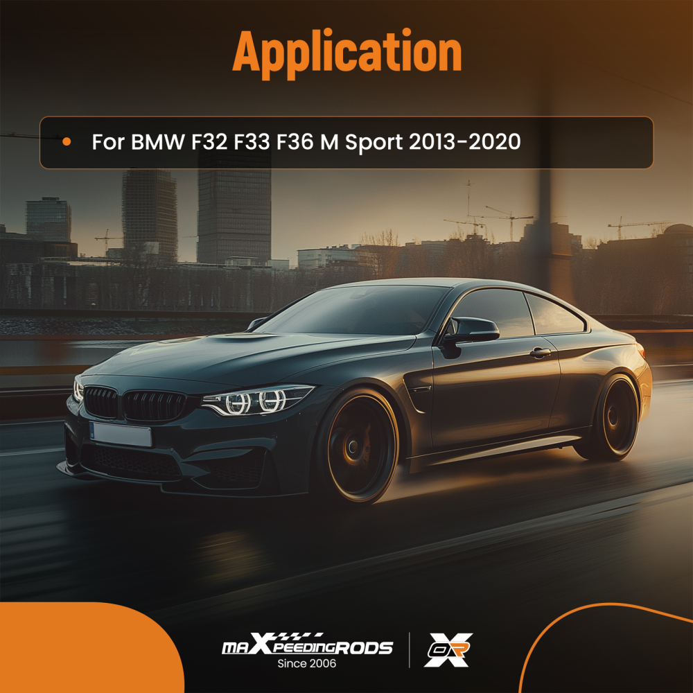 Rear Bumper Diffuser Glossy Black compatible for BMW 4 Series F32 F33 F36 M Sport 2014-2020