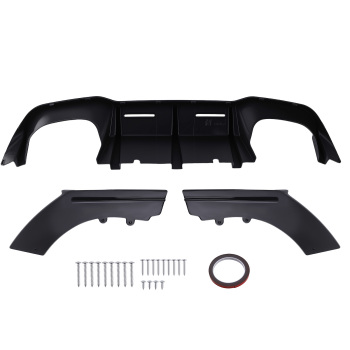 Rear Bumper Lip Diffuser GLOSS BLACK compatible for BMW F87 M2 M2C 2016-2020