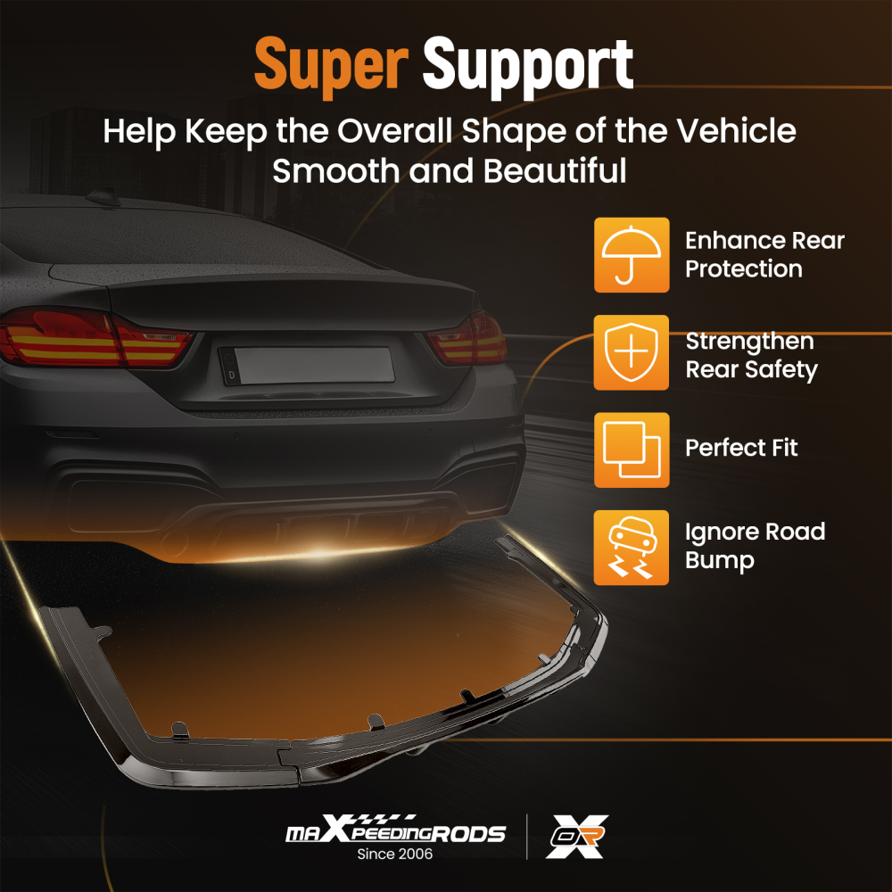 3PCS Rear Diffuser Kit compatible for BMW G11 G12 7 Series M Sport 2019-2022 R Style Black