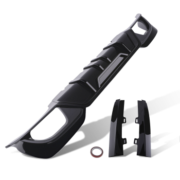 Black PP Rear Bumper Diffuser compatible for BMW G20 3 Series M Sport 2019-2022 Sport Style