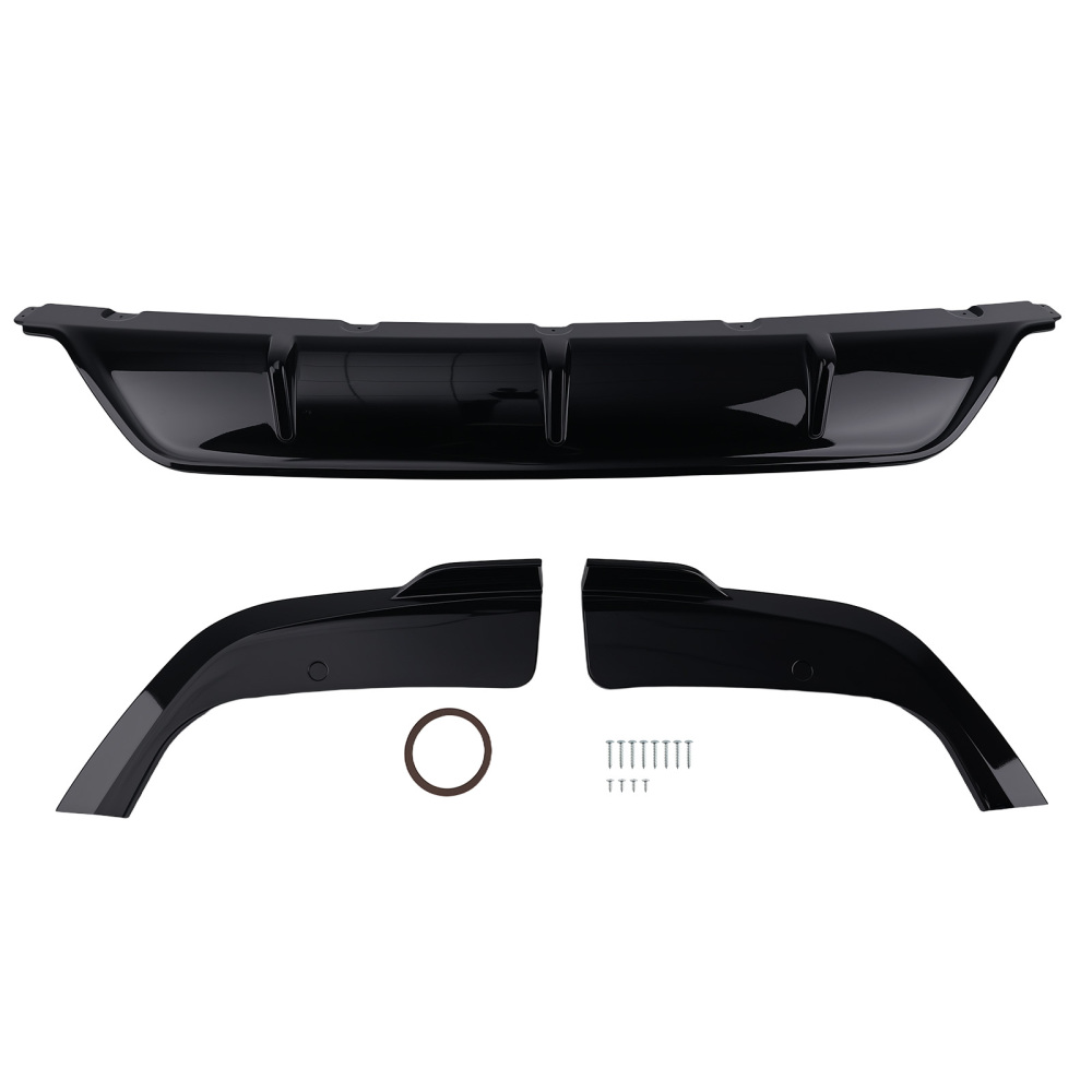 Rear Bumper Lip Diffuser Gloss Black ABS 3PCS For 19-25 compatible for BMW G05 X5 M Sport