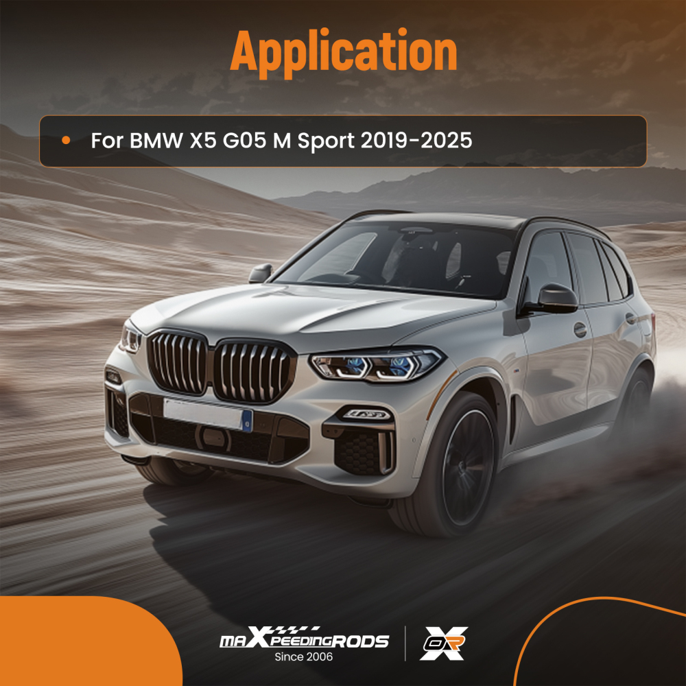 Rear Bumper Lip Diffuser Gloss Black ABS 3PCS For 19-25 compatible for BMW G05 X5 M Sport