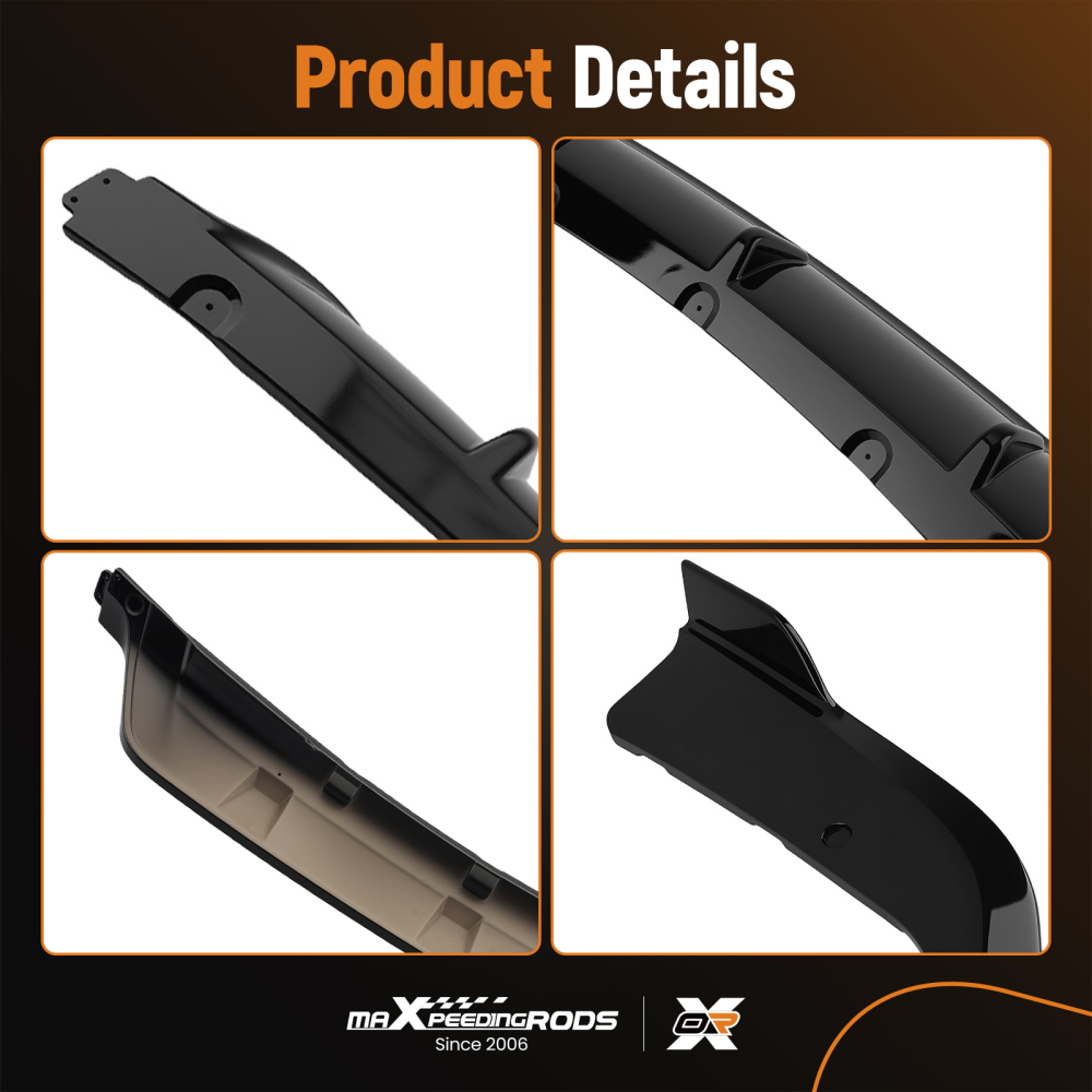 Rear Bumper Lip Diffuser Gloss Black ABS 3PCS For 19-25 compatible for BMW G05 X5 M Sport