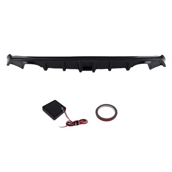 Carbon Fiber Rear Bumper Diffuser Lip compatible for Infiniti Q60 2017-2022 W/ LED LIGHT