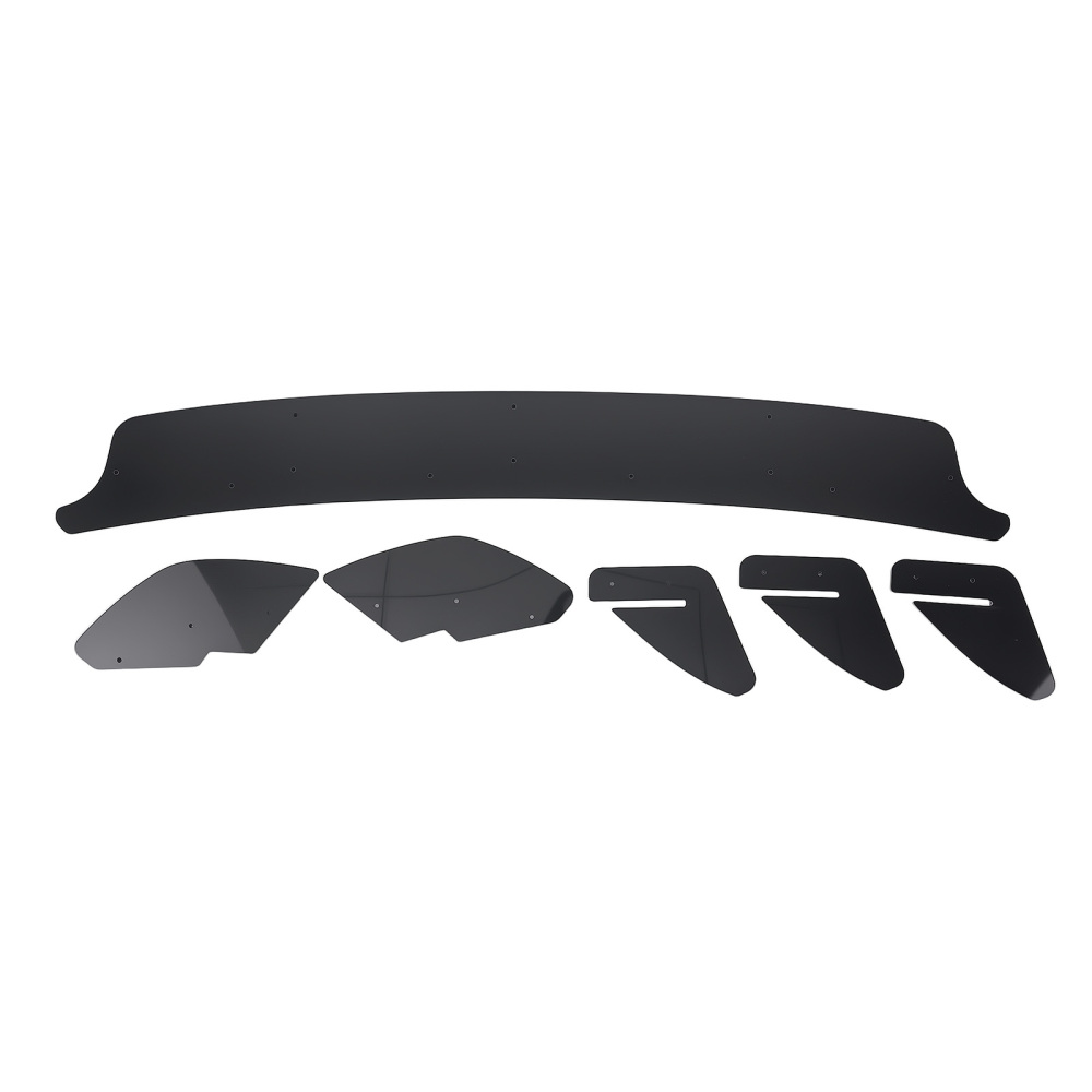 Rear Bumper Lip Diffuser Shark Fins Splitter Set compatible for VW Golf/MK6/GTI ABS Plastic