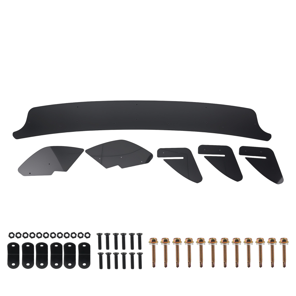 Rear Bumper Lip Diffuser Shark Fins Splitter Set compatible for VW Golf/MK6/GTI ABS Plastic