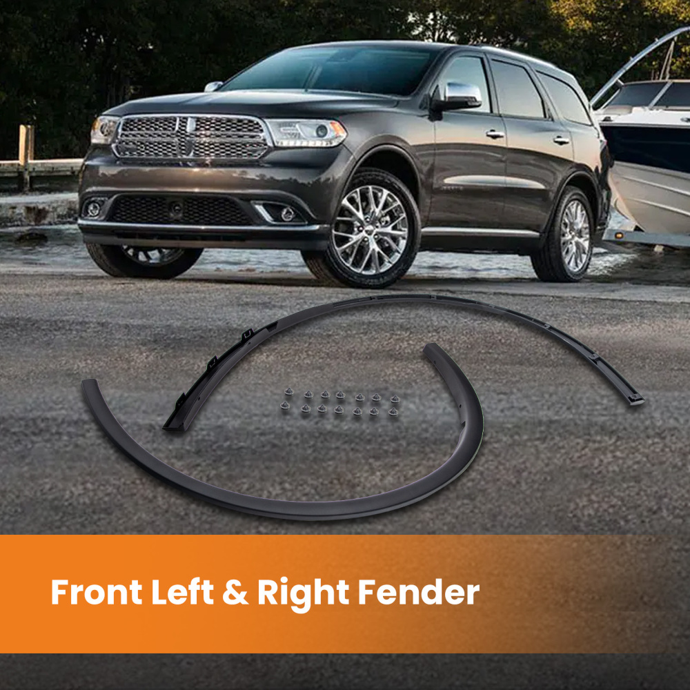 Front LeftRight Fender Flares Trim Molding compatible for Dodge Durango 2011-2020
