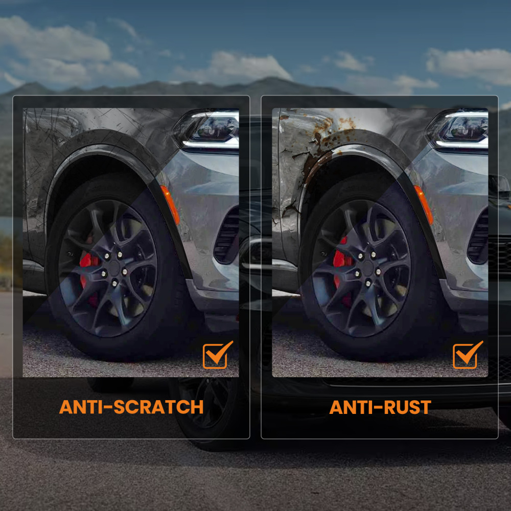 Front LeftRight Fender Flares Trim Molding compatible for Dodge Durango 2011-2020