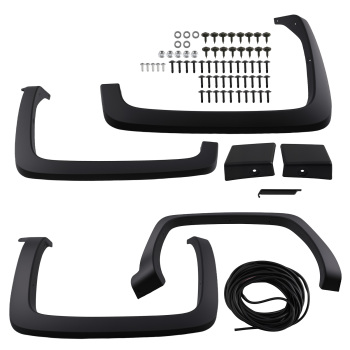 4PC Black Fender Flares compatible for Chevrolet Silverado 1500 2014-2018 816239024683