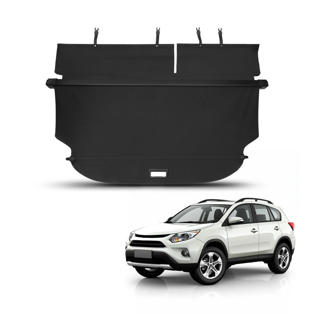 Black Boot Parcel Cover compatible for Toyota RAV4 13-2018 64910-42040C0 Retractable Rear