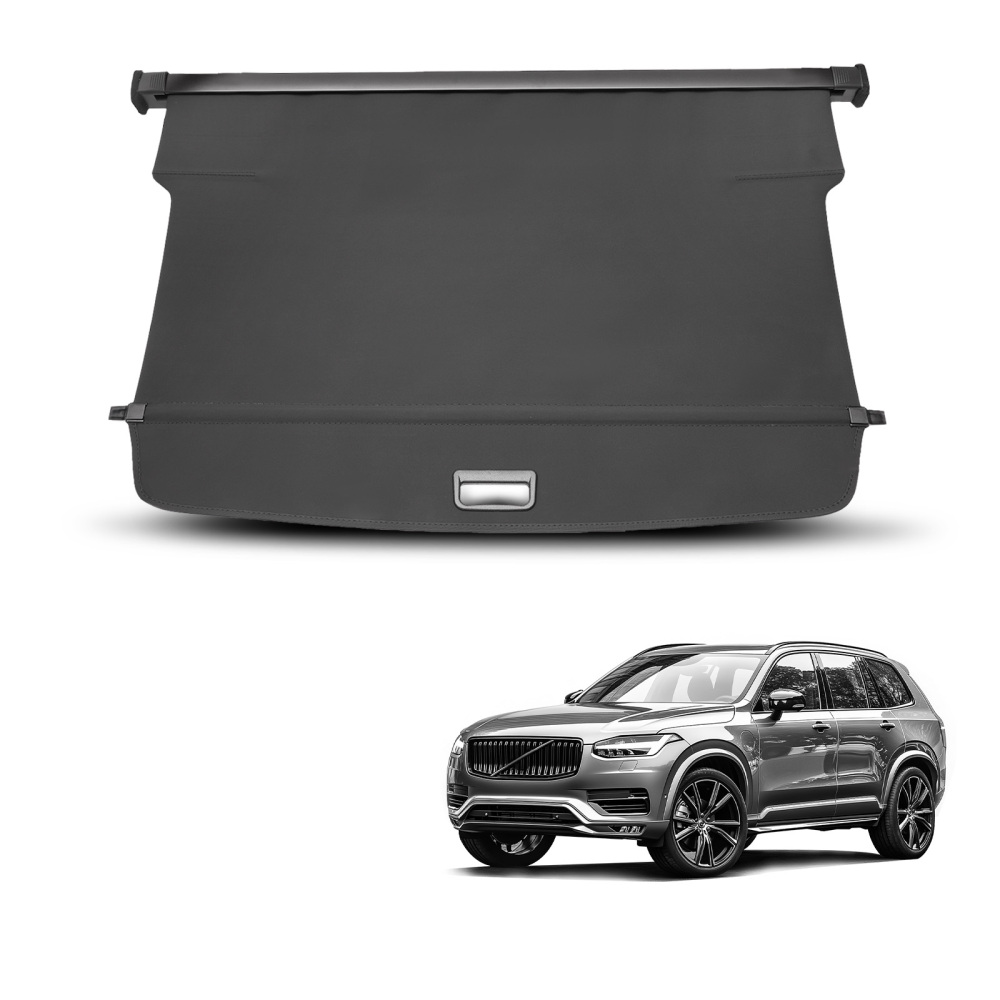 Black Cover Parcel Shelf compatible for Volvo XC90 MK2 2015-22 32239156 Retractable Rear