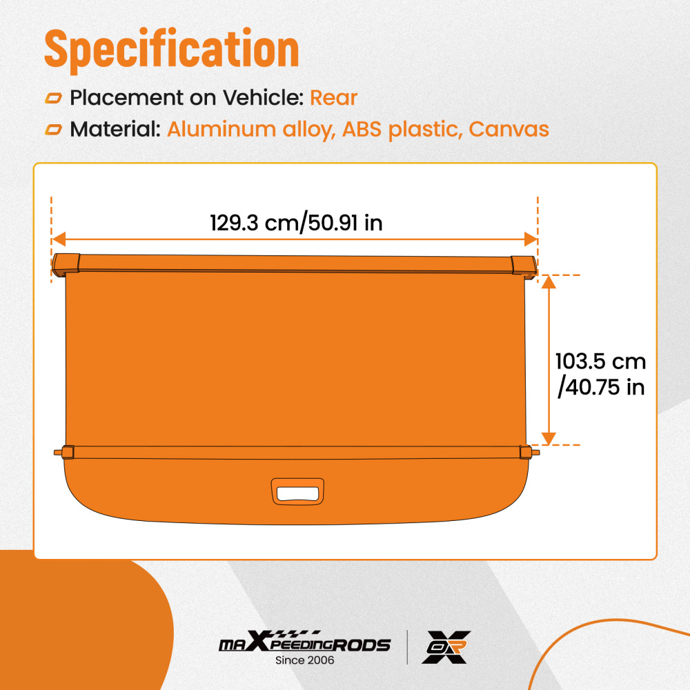 Black Cover Parcel Shelf compatible for Volvo XC90 MK2 2015-22 32239156 Retractable Rear