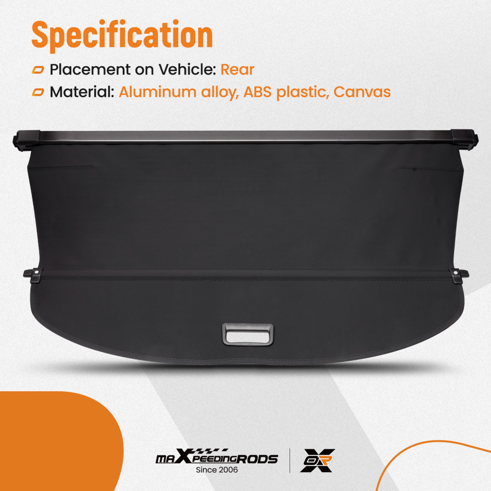 Black Boot Cover compatible for Nissan X-Trail T32 2014-2021 84982-4CL0A Retractable Shelf