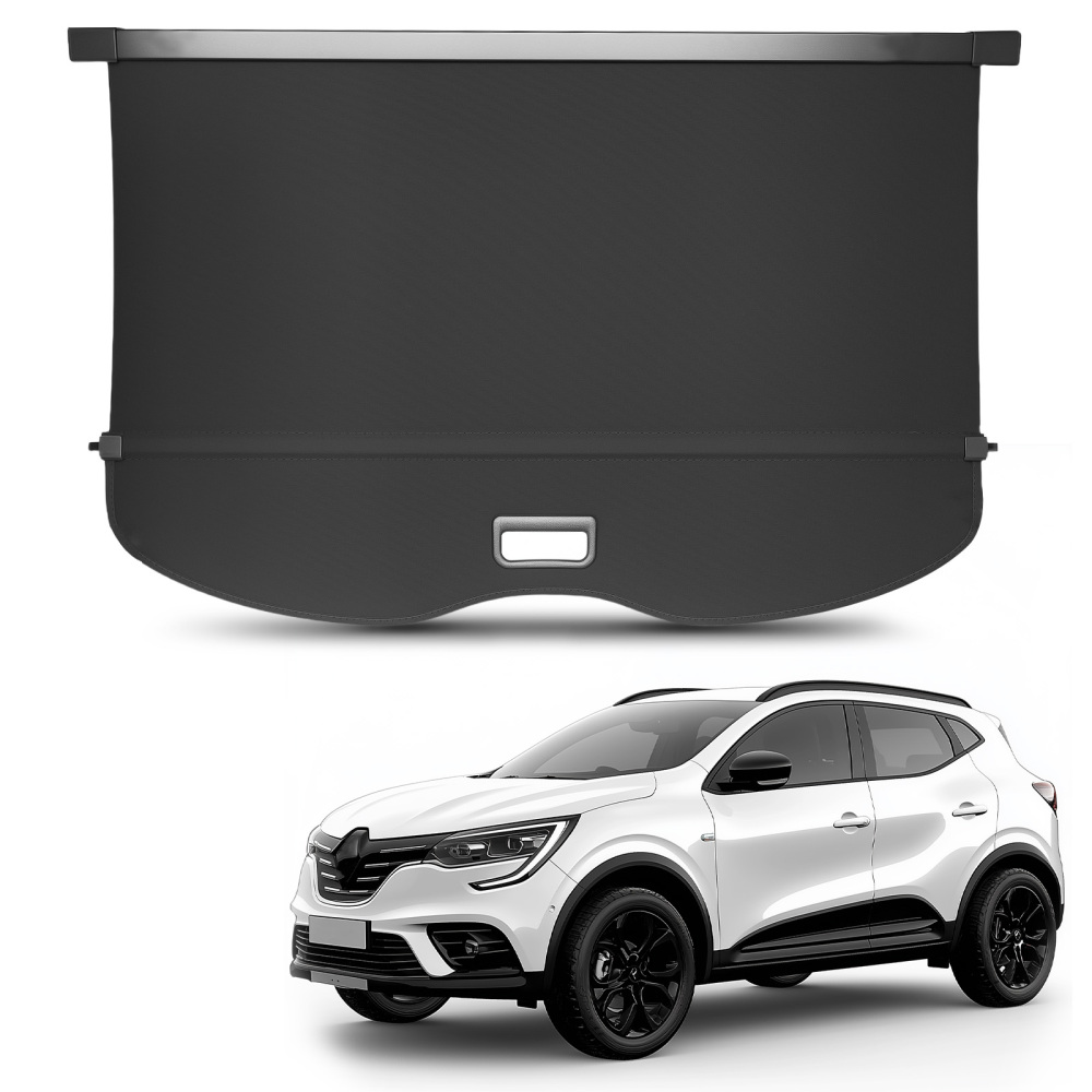 Black Parcel Shelf Luggage Cover compatible for Renault Kadjar 15-23 799228161R Retractable