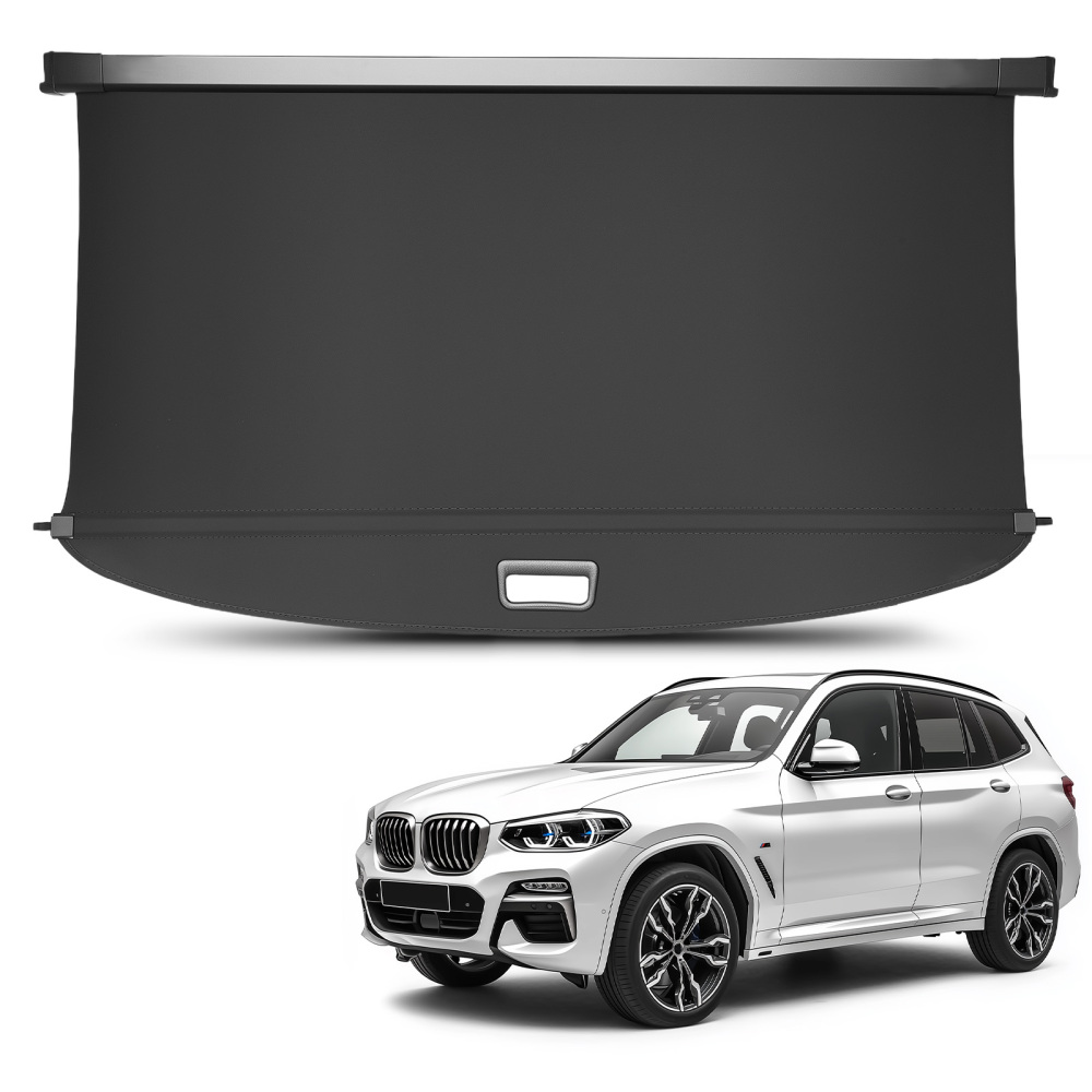 Black Parcel Shelf Luggage Cover compatible for BMW X3 G01 2017-24 51477471986 Retractable