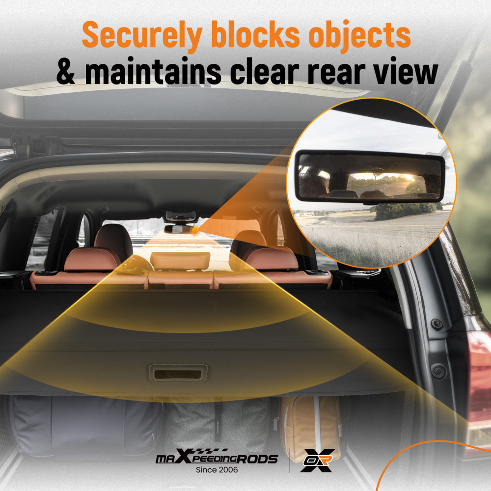 Black Parcel Shelf Luggage Cover compatible for BMW X3 G01 2017-24 51477471986 Retractable