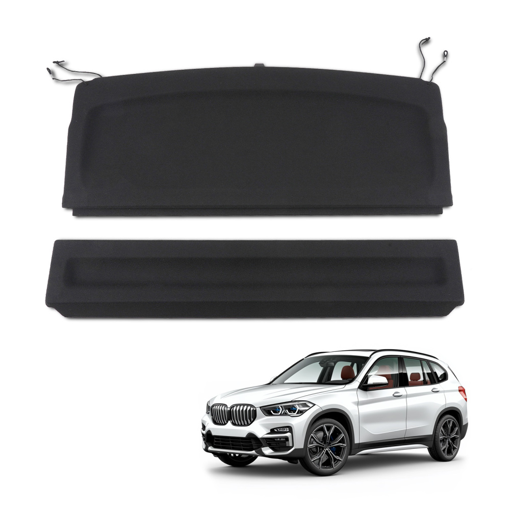 Black Boot Shelf compatible for BMW X1 F48 16-22 7378621 Rear Storage Parcel Cover