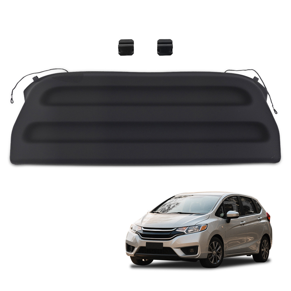 Black Cargo Cover Retractable Luggage Shield compatible for Honda 2015-2019 Rear Storage