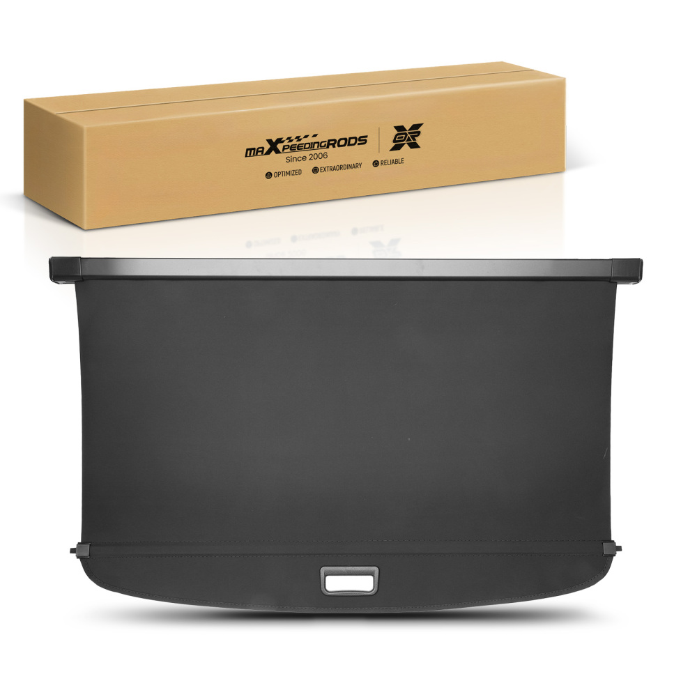 Black Rear Parcel Shelf Load Cover compatible for Toyota RAV4 MK5 2019-2025 Retractable