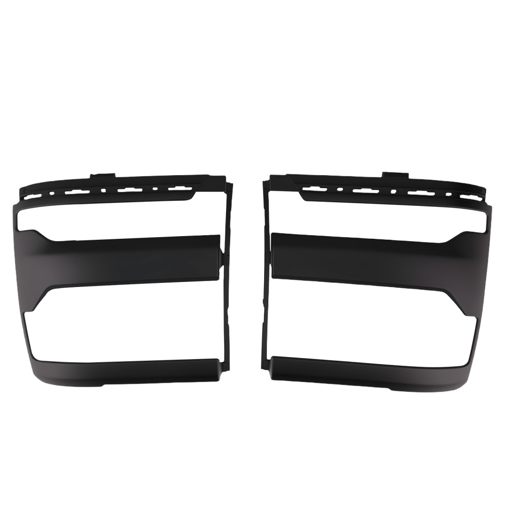 Black Headlight Bezel compatible for Chevrolet Silverado 1500 LD Extended 2019 5.3L V8 Pair